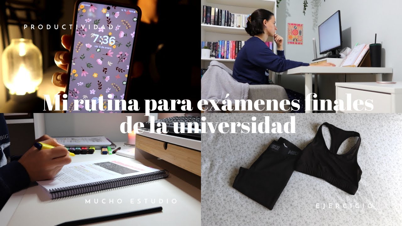 Mi RUTINA para EXÁMENES FINALES de la universidad | 7 am, productividad, mucho estudio
