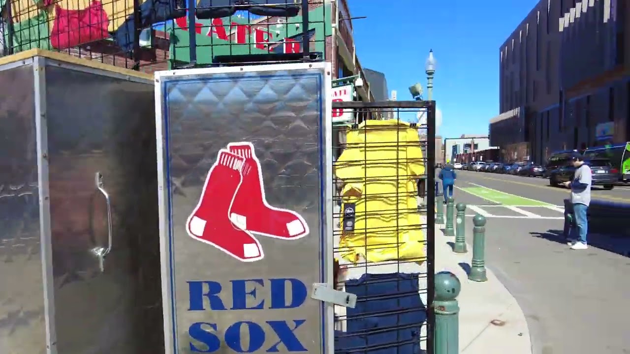 Red Sox Home Opener Walk Kenmore Square to Lansdowne Street. Fenway Park