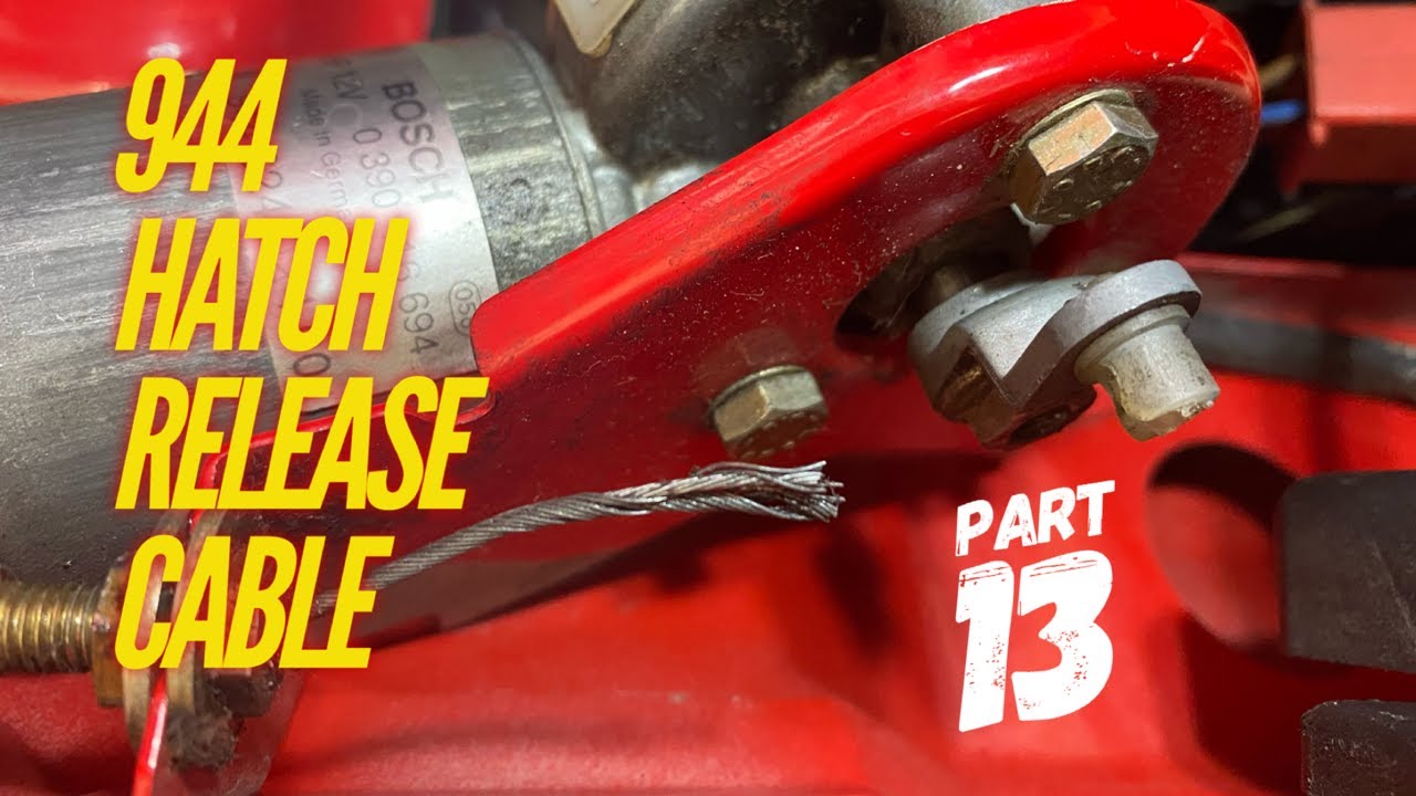 REAR HATCH RELEASE CABLE INSTALL (part 13) 1986 Porsche 944