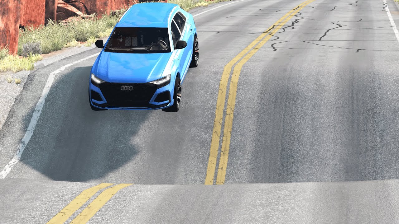 Cars vs Massive Potholes &ndash; BeamNG.Drive