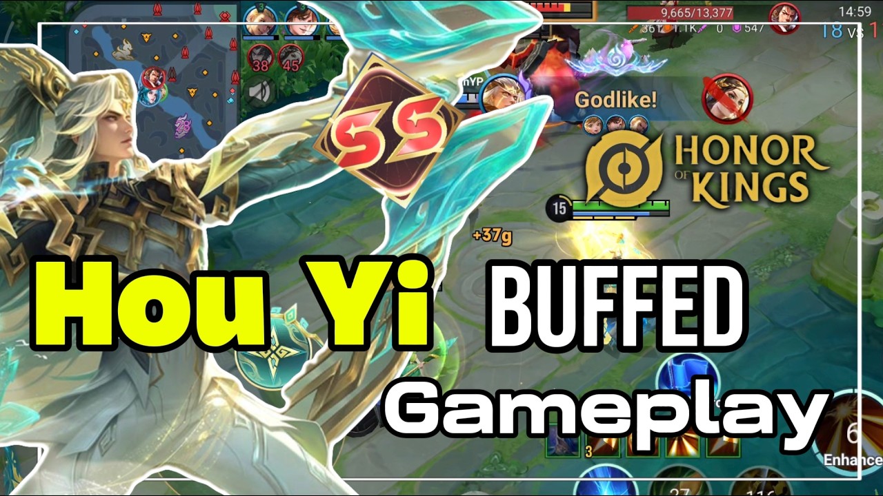 Hou Yi Buffed Pro MVP Gameplay - Honor of Kings Global