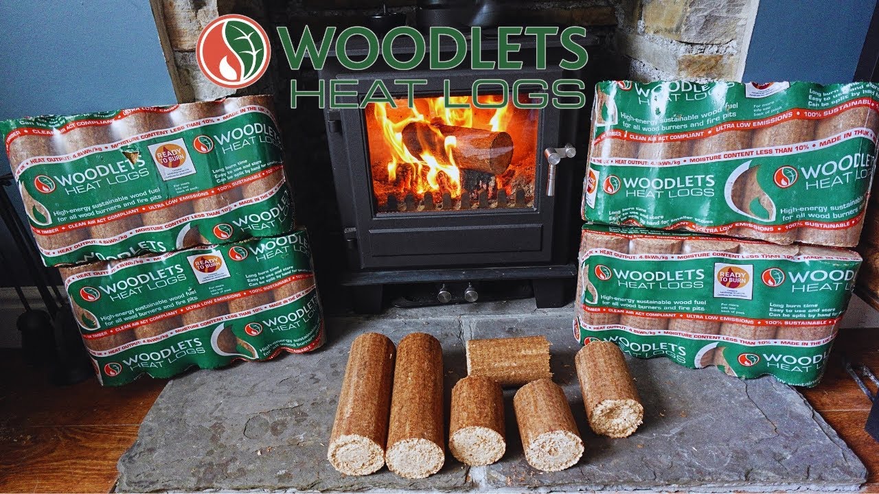 Woodlets Heat Logs: Long Burn Times Maximum Heat for log burners and wood stoves
