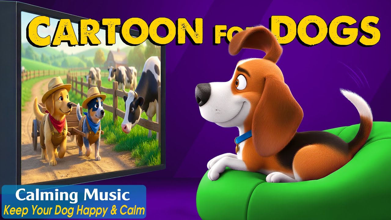 Dog Cartoon: Relaxing Dog TV & Anti–Anxiety Music for Dogs Home Alone🐶 Best Videos for Dogs to Watch