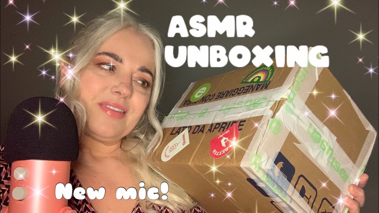 ASMR 🎁 Cioccolatini, spacchettiamo insieme una box super golosa!😋 Nuovo microfono Blue Yeti rosa
