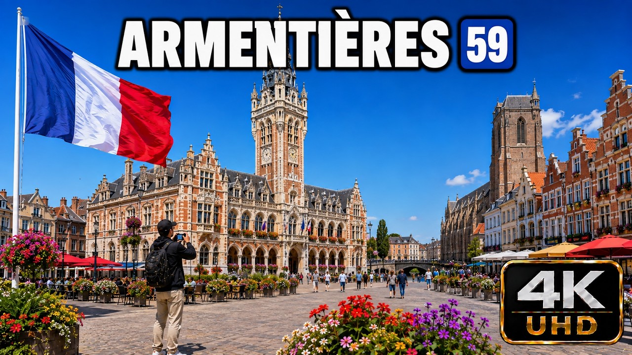 Armentieres (59) [4k] 21eme video - La France à deux pas de la Belgique