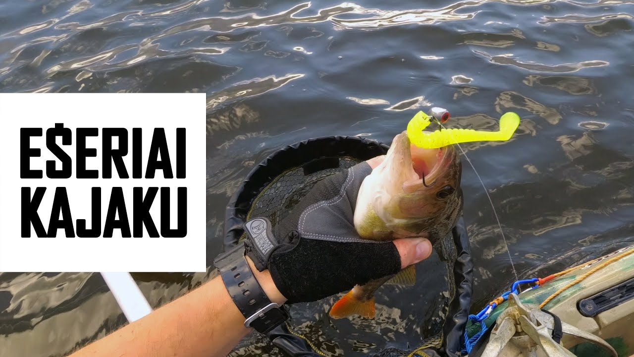 Ešerių žūklė naudojant kajaką