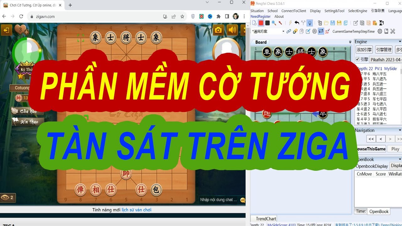Phần Mềm Cờ Tướng T&agrave;n S&aacute;t Tr&ecirc;n Cờ Ziga Tập 1