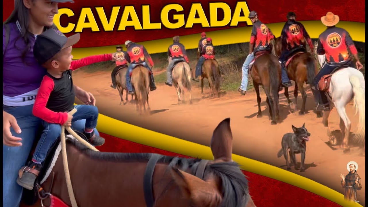 Cavalgada com a família