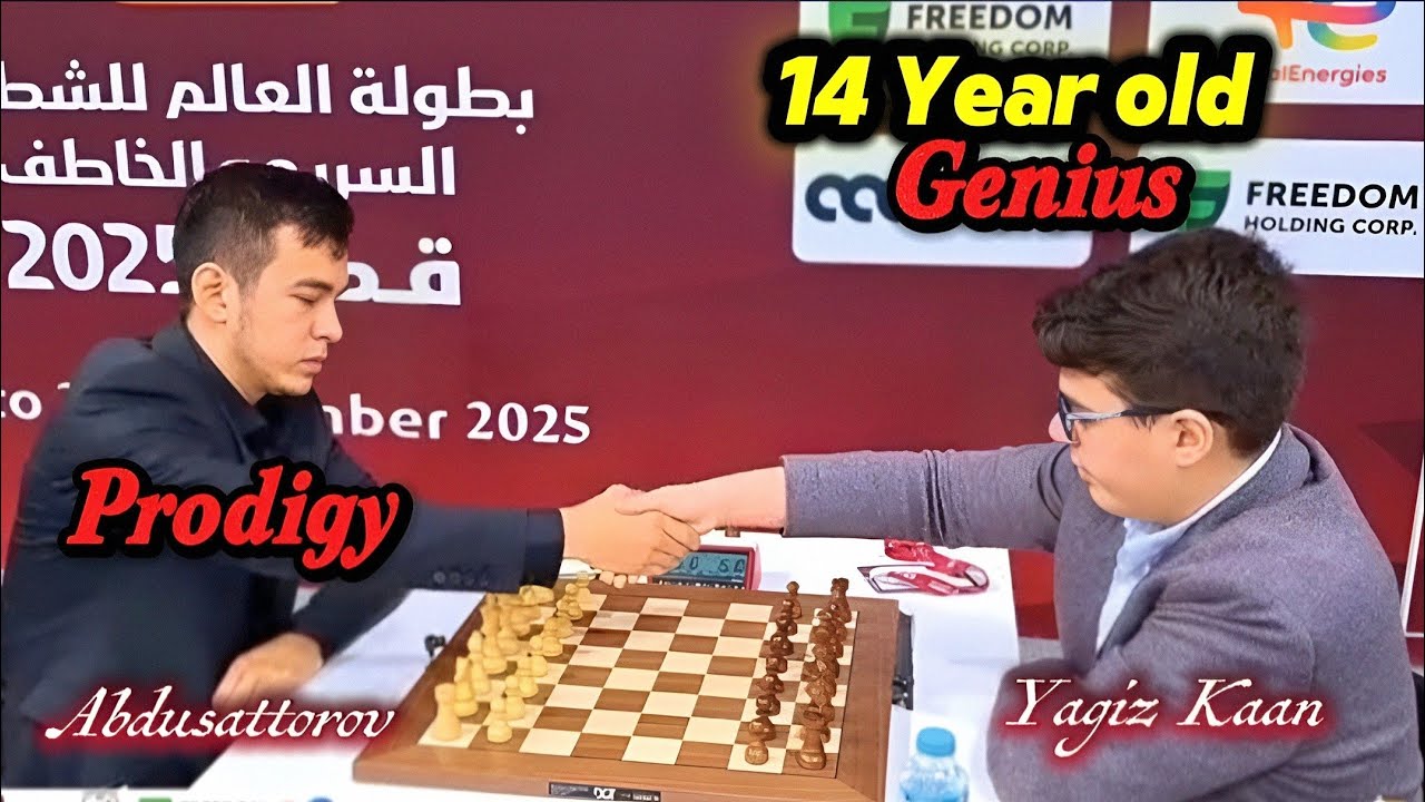 Nodirbek Abdusattorov  VS Yagiz Kaan Erdogmus || Fide World Rapid Championship 2025 Round-10
