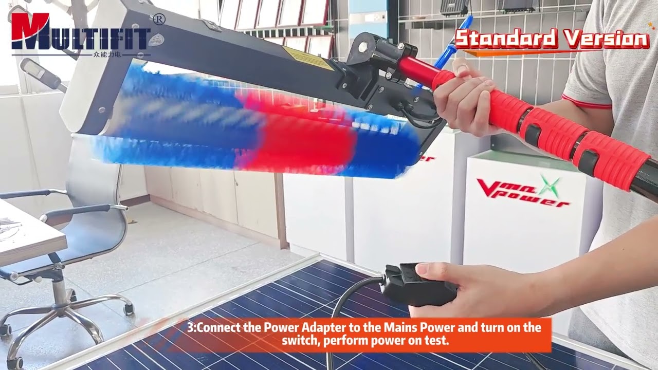 2024 MULTIFIT Company, solar cleaning roller brush unboxing&assembly&display video