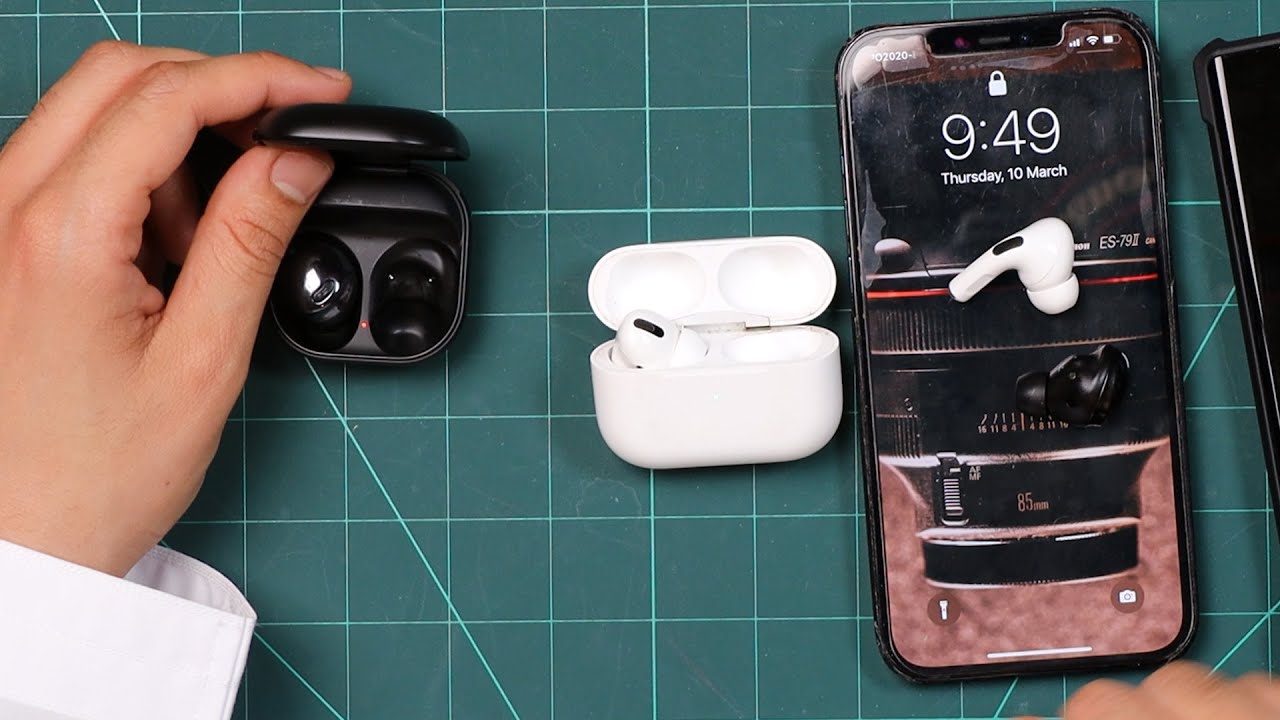 مقارنة سماع ابل ايربودز برو وسامسونع ايربدز برو AirPods Pro Vs AirPuds Pro