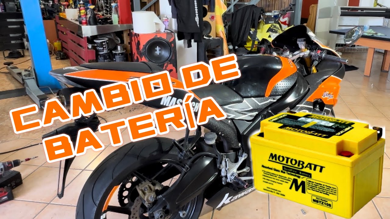Cambio de batería kawasaki ZX6R
