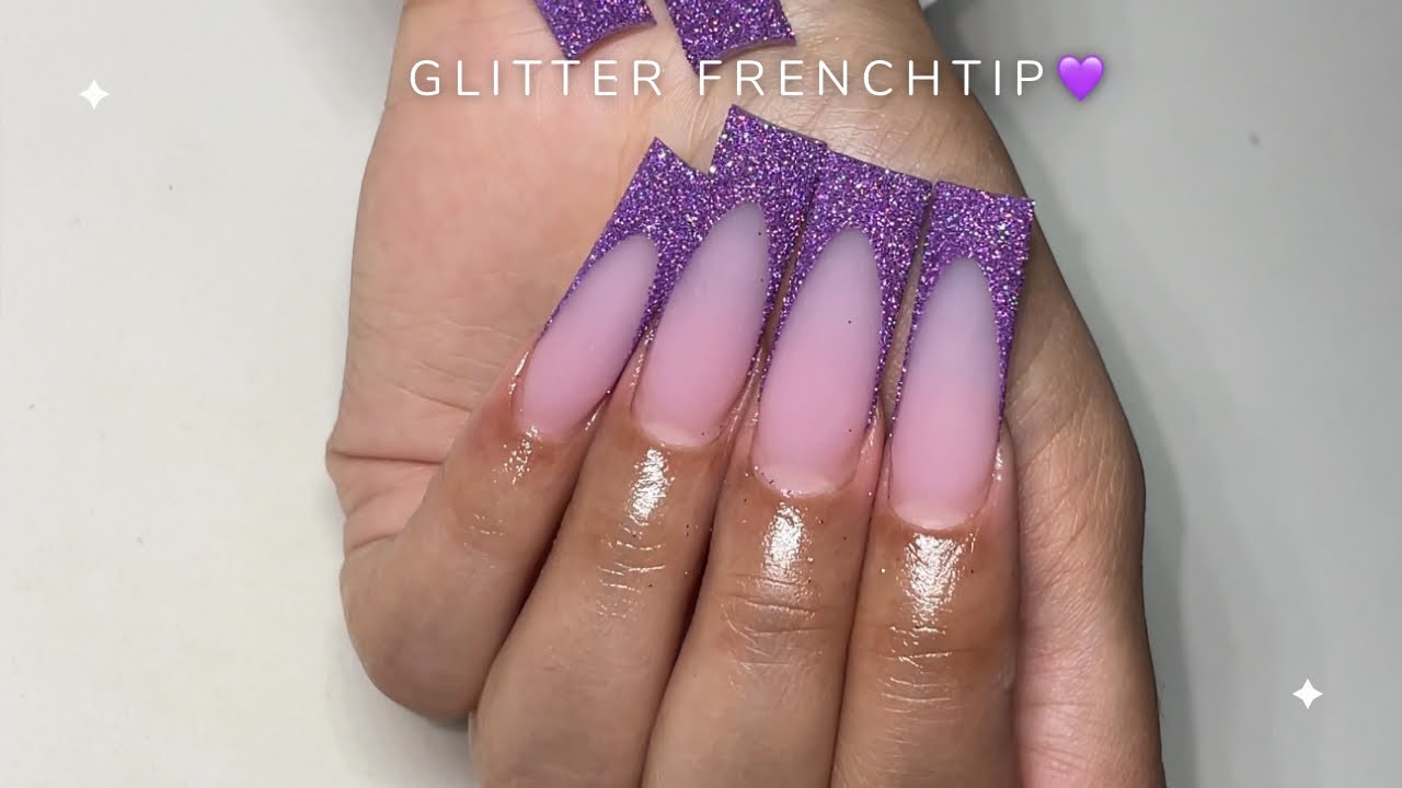 Purple glitter french tip 💜 | work with me |