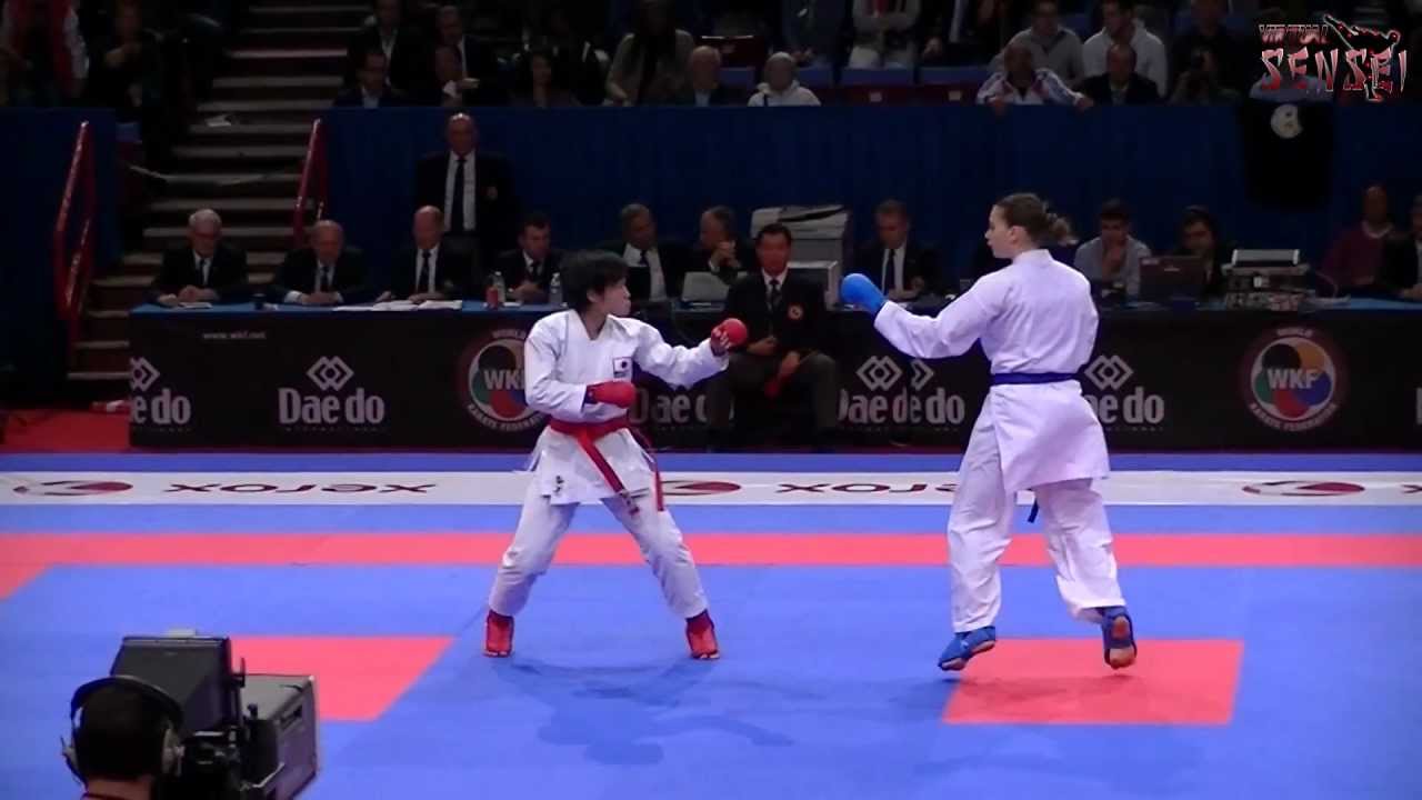 Someya vs Burucu - Final female kumite -68 kg - 21st WKF World Karate Championships Paris Bercy 2012