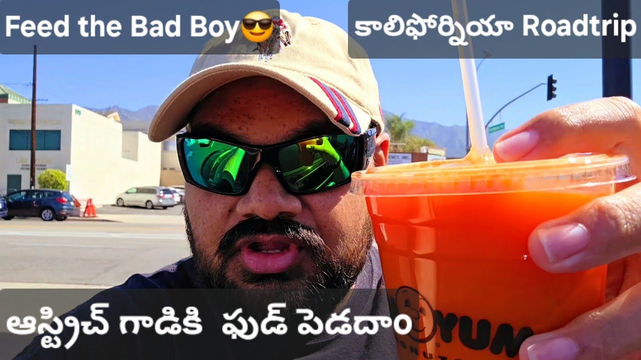 కాలిఫోర్నియా Roadtrip, దారిలో ఆస్ట్రిచ్ గాడికి  food పెడదాము, Ford  Mustang driving and exploring