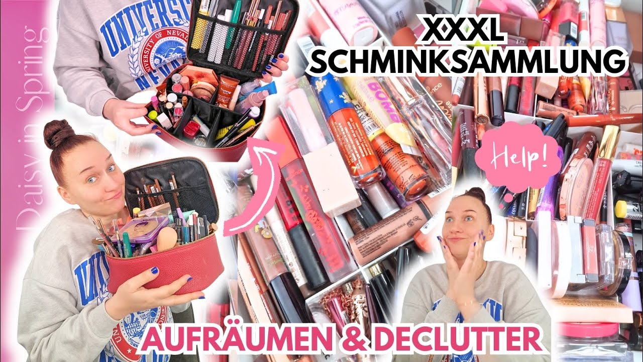 XXXL SCHMINKSAMMLUNG 2025 aufr&auml;umen & Declutter 😍 | LikeADaisyInSpring