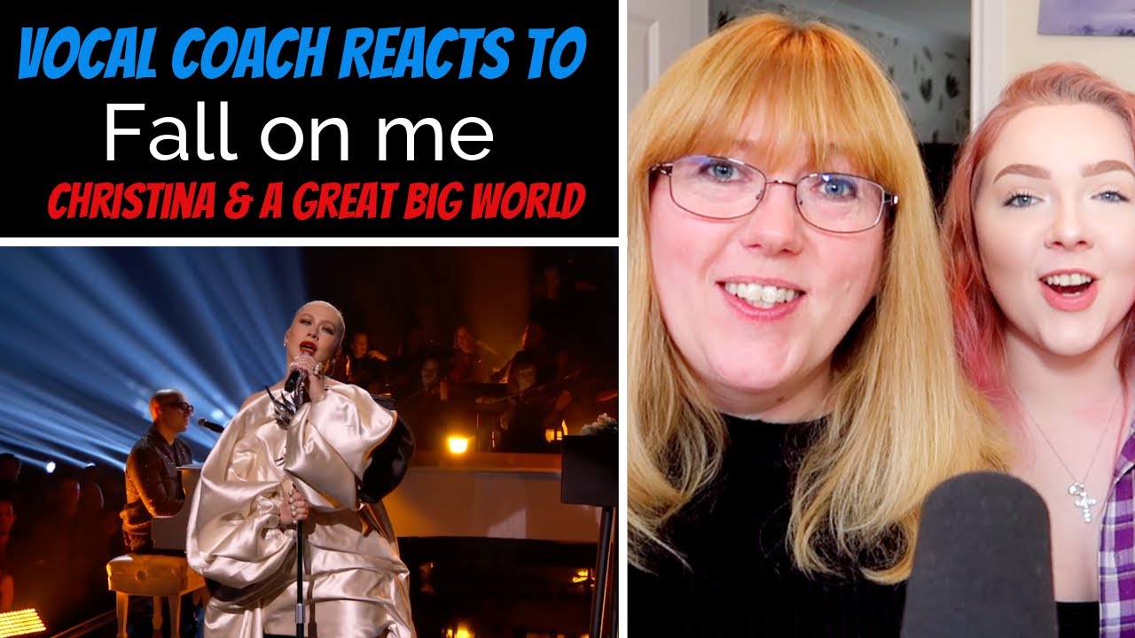 Vocal Coach Reacts to Christina Aguilera & A Great Big World 'Fall On Me' (Live AMAs 2019)