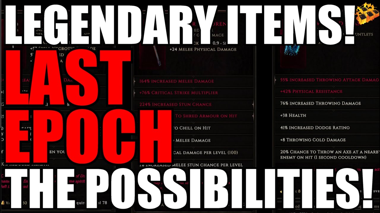 Last Epoch Legendary Item Breakdown!! WE KNOW EVERYTHING!! NEW BALL GAME!!