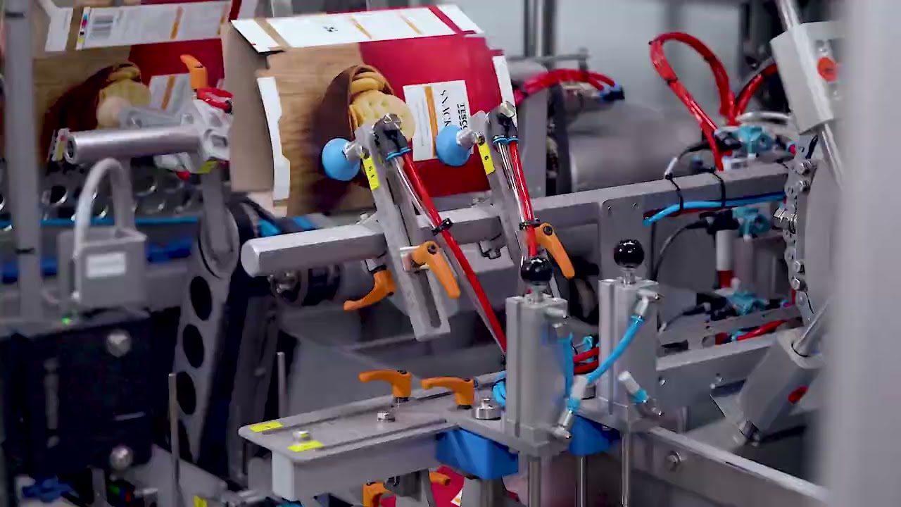 Langen OSTRO Cartoner, packaging crackers | High-Speed, Precision Packaging
