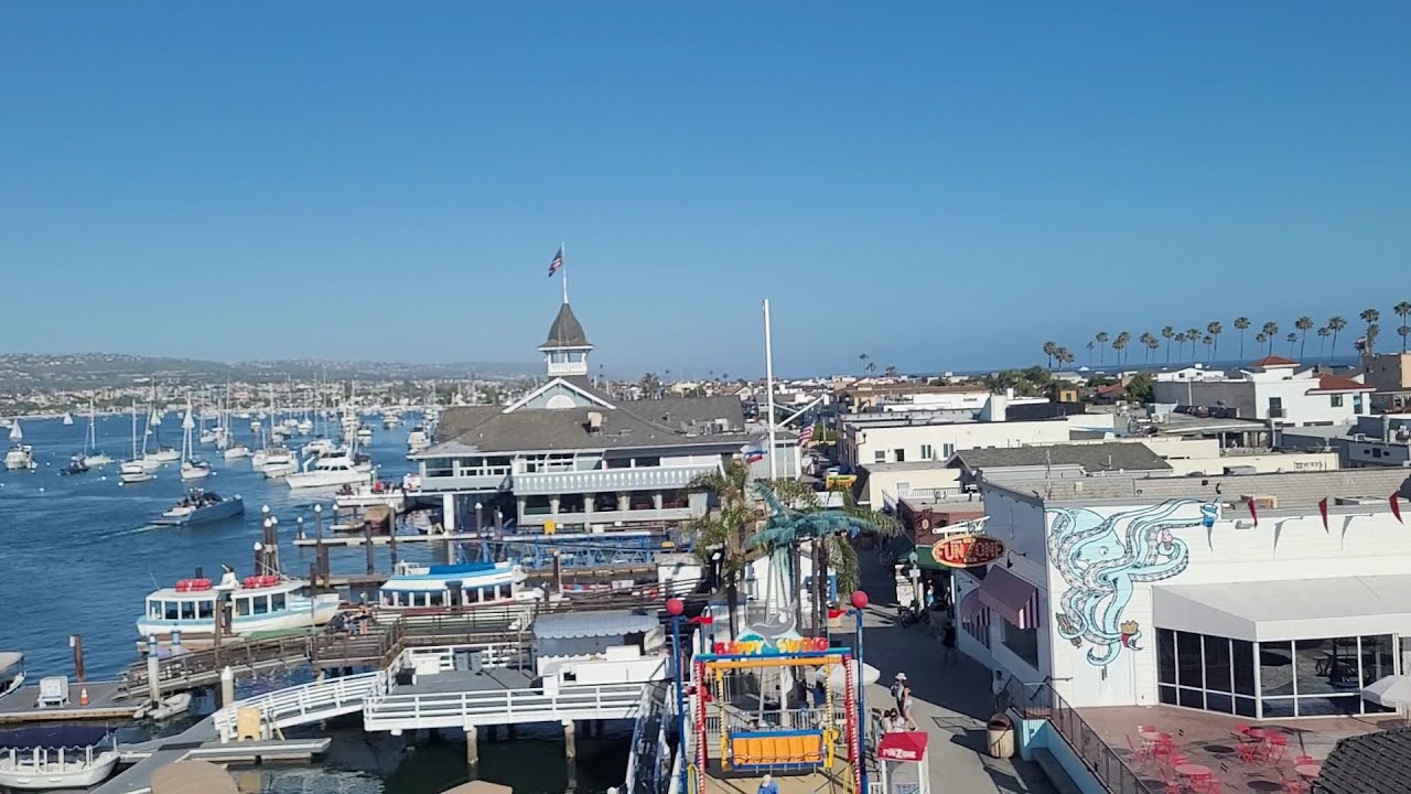 Scenic Ferris Wheel ride at Balboa Fun Zone in Newport Beach California