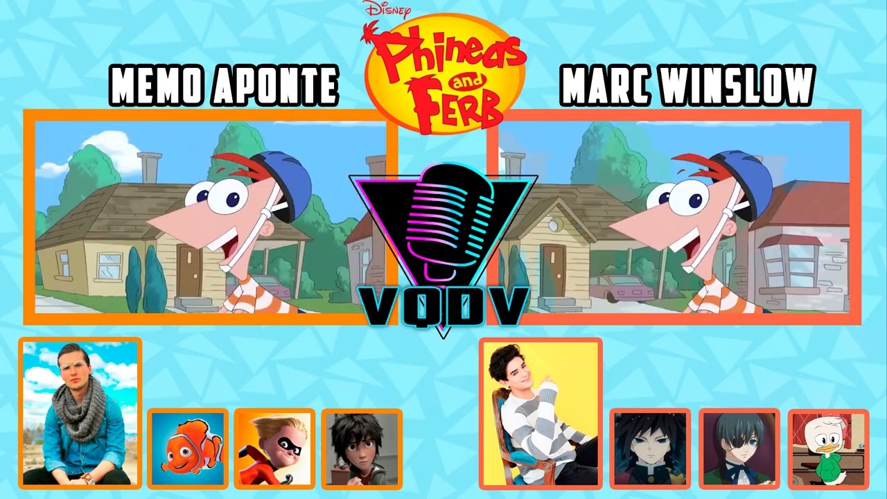 Comparaci&oacute;n voz de Phineas (Memo Aponte vs Marc Winslow)