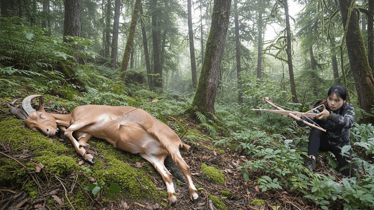 Survival Alone in the Wild | Hunting Wild Goats and Crafting Traps from Natural Materials