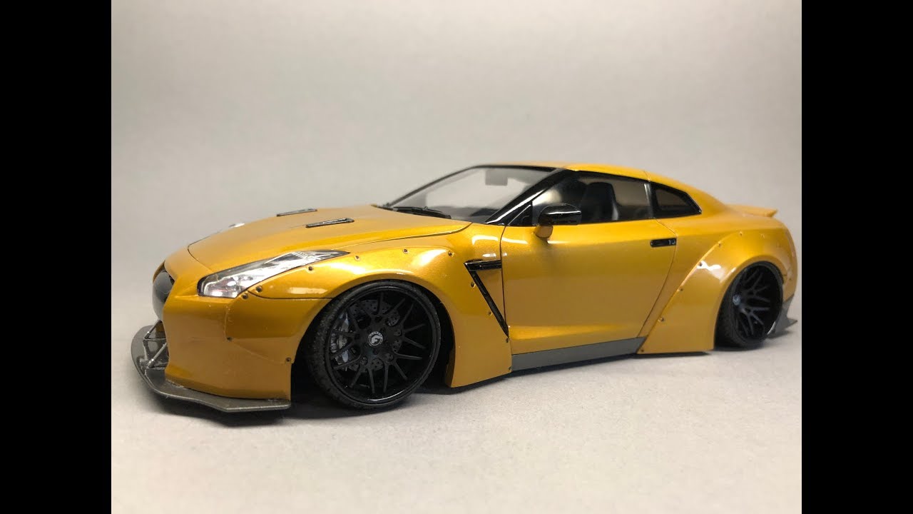 Aoshima: Nissan R35 GT-R LB Works Ver.1 Full Build Step By Step