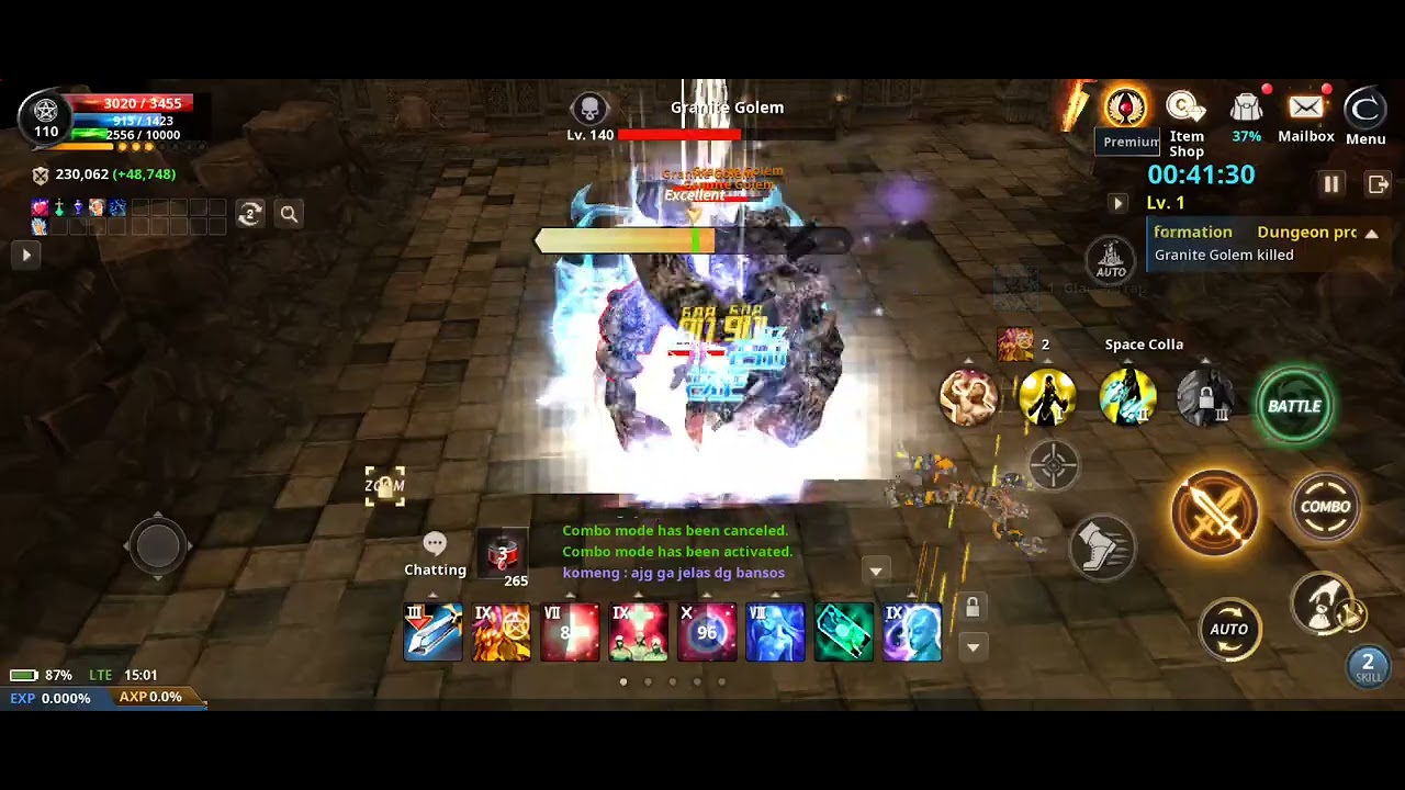 Wizard lv110 clear FT1 : Cabal Infinite Combo Sea