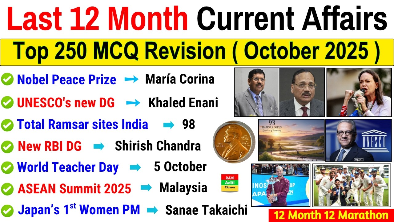 Last 12 Months Current Affairs 2026 | Jan 2025 to Dec 2025 | Imp Current Affairs 2026 ssc ntpc