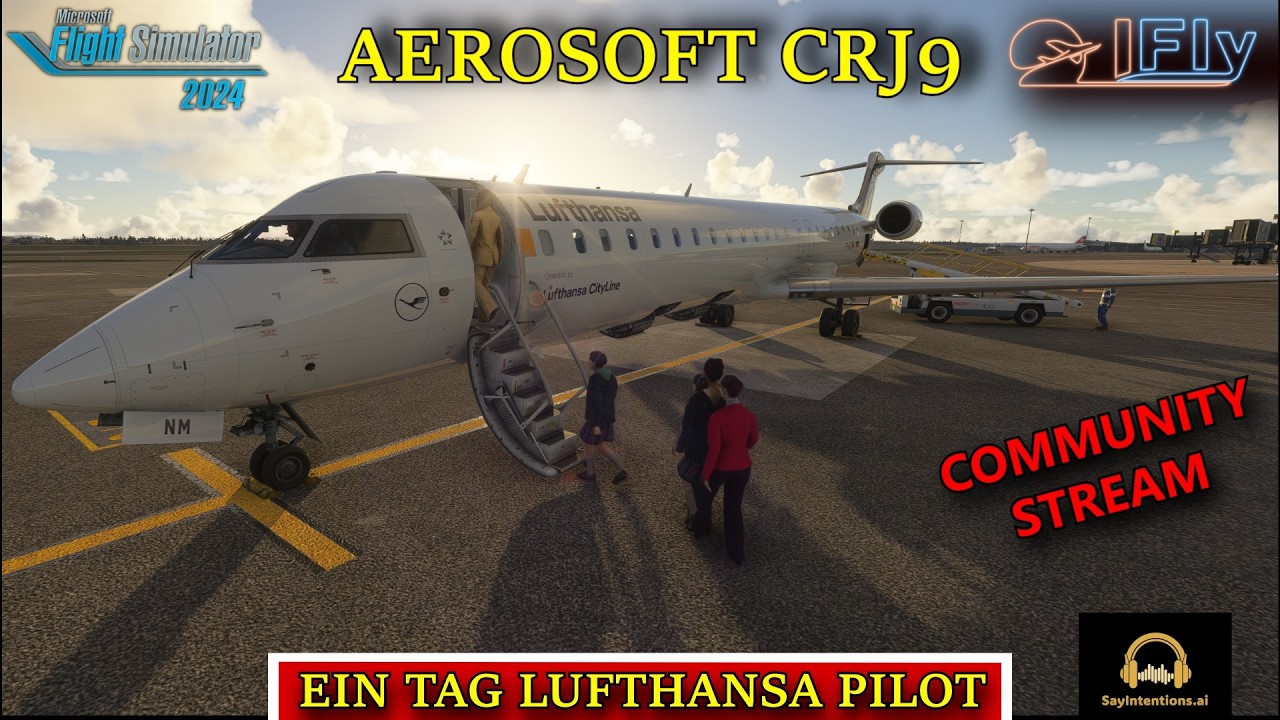 MSFS24 | AEROSOFT CRJ9 | EIN GANZER TAG LH PILOT | LIRN/EDDM/EPRZ |