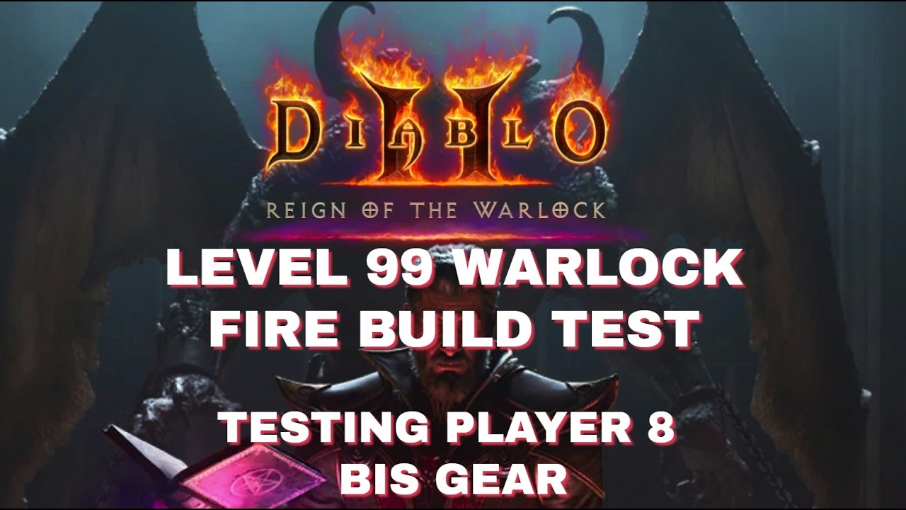 Diablo 2 Resurrected - Демонстрация билда Чернокнижника 99 уровня, стихия Огня - Лучший ли это би...