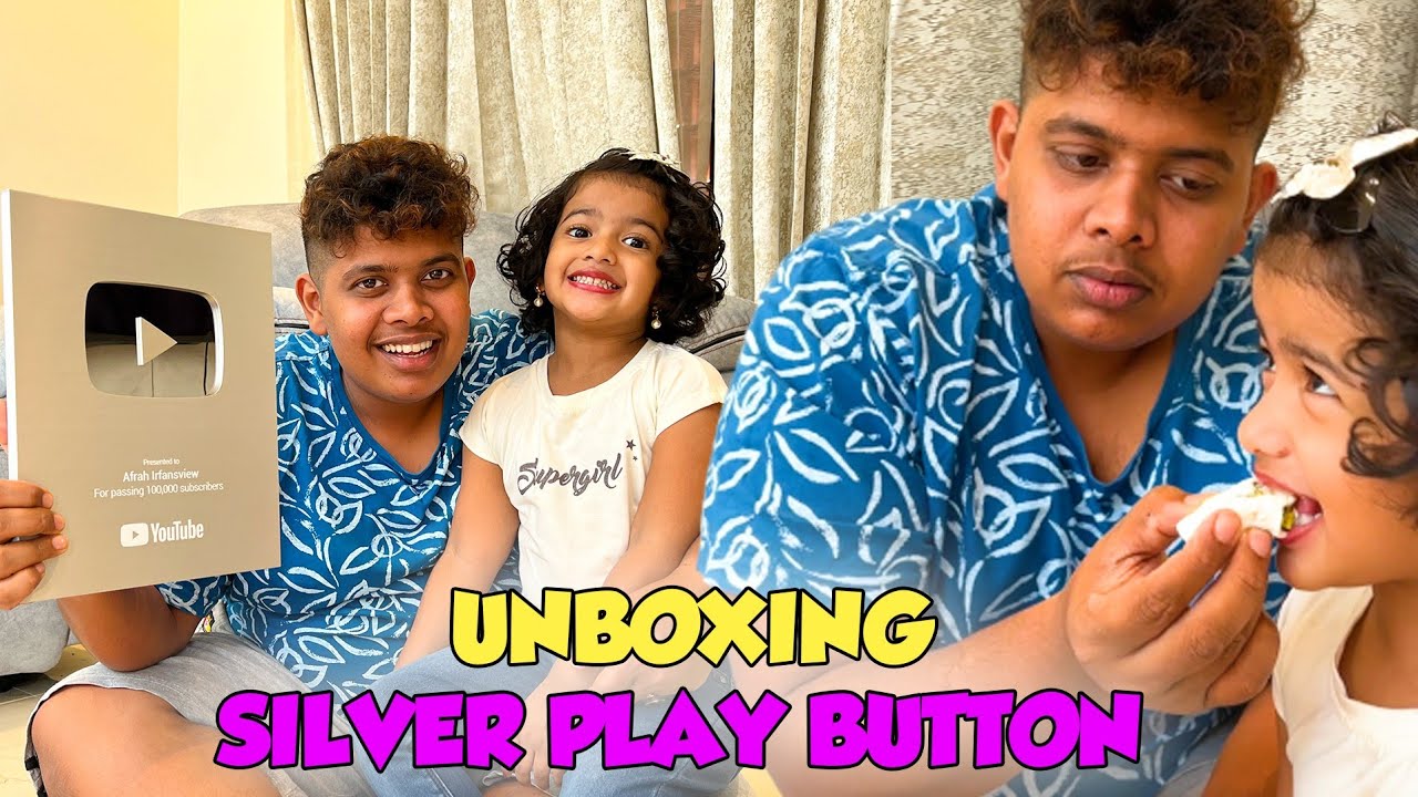 Silver Play Button - Thanks 1,00,000 Subscribers - Afrah Irfan's View