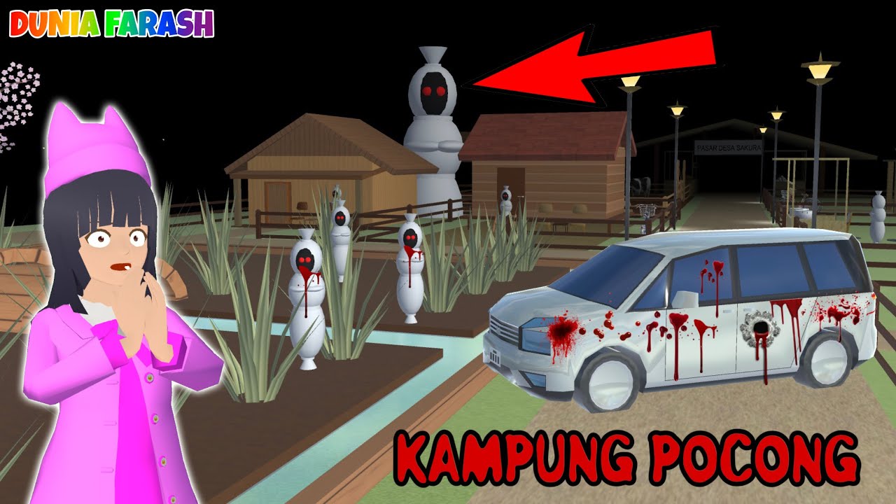 Yuta Mio Lihat Mobil Van Berhantu Di KAMPUNG POCONG || Sakura School