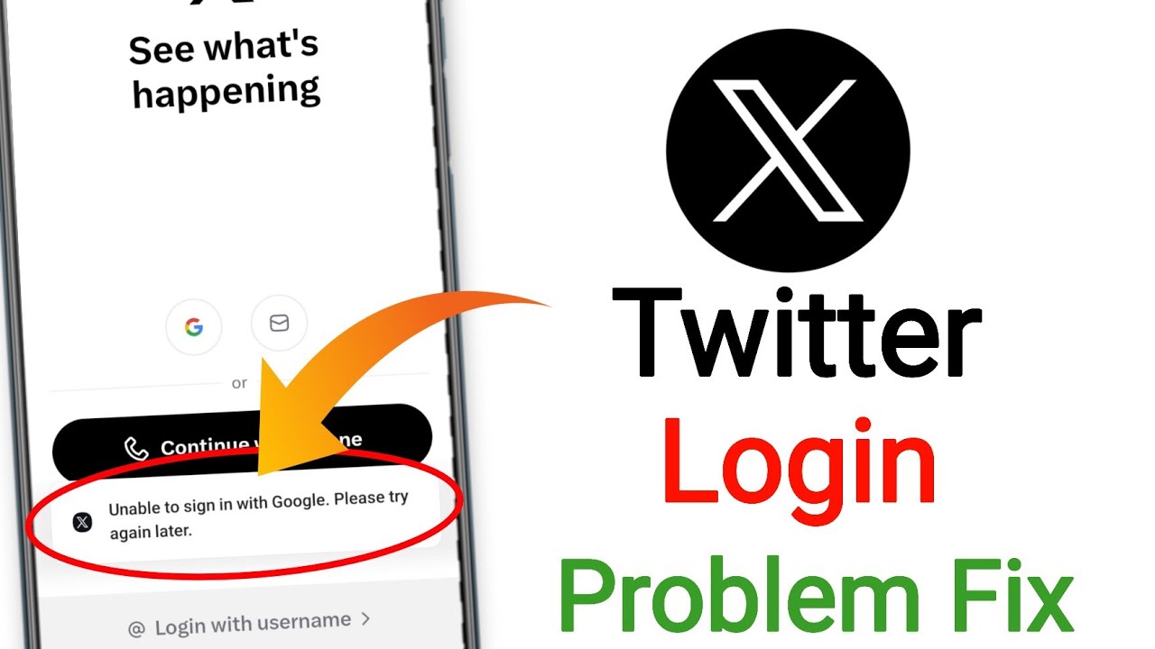 How to fix X (Twitter) login problem 2026 || Twitter X unable to sign in with Google problem today