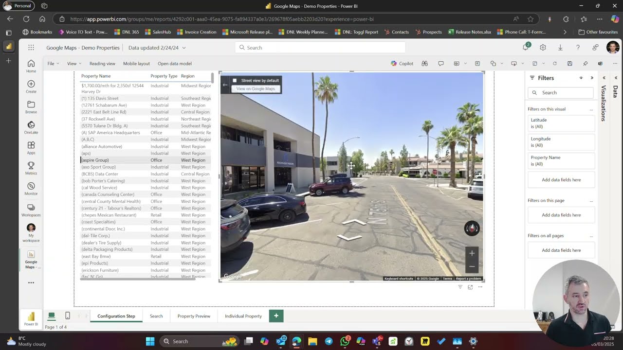 Google Maps for Power BI configuration.  Part 1.  How to Get Started