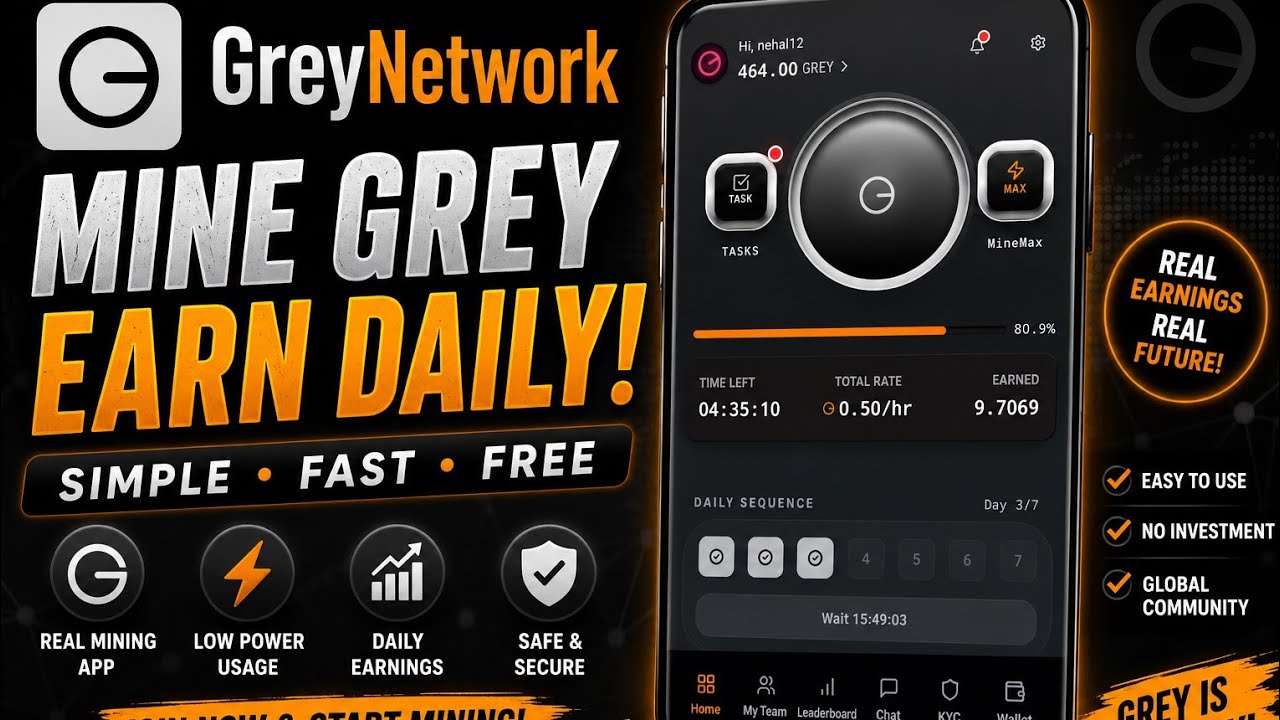 GreyNetwork Mining App 2026 | Mine GREY Daily | Full Guide & Latest Update