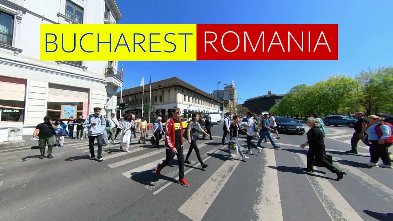 Bucharest, Romania | Spring Walking Tour 4K