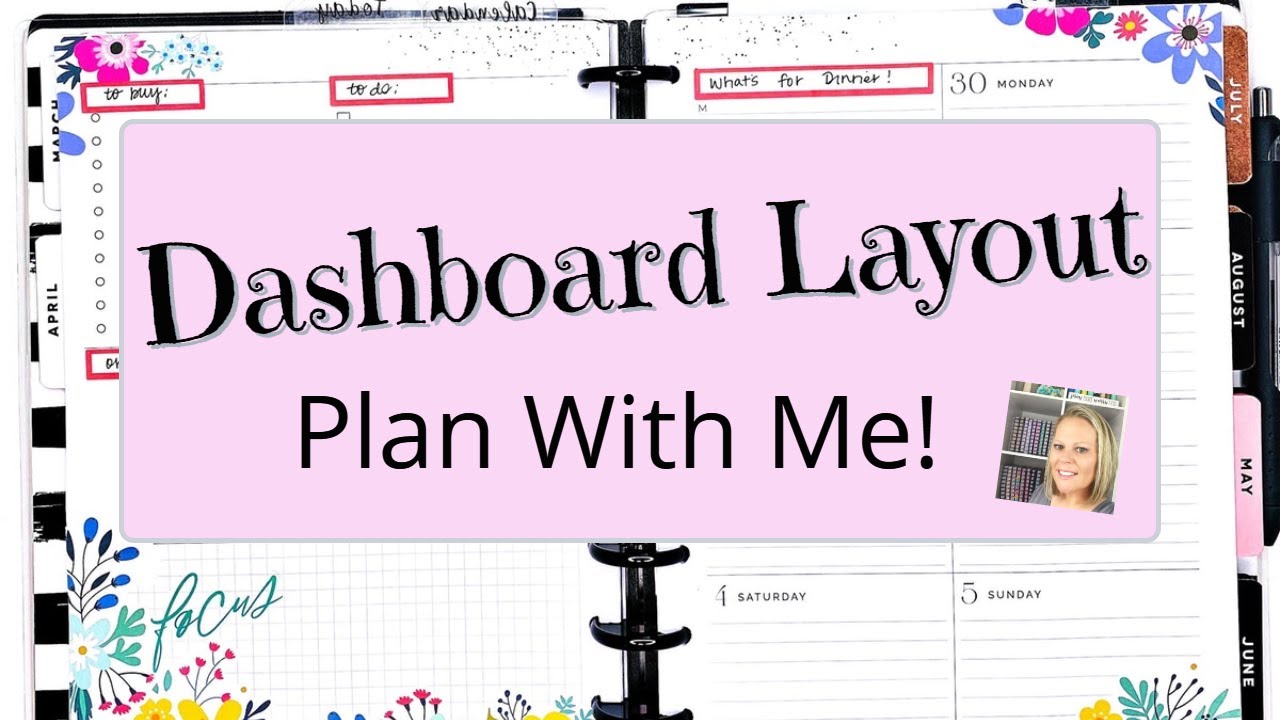Макет панели управления | Happy Planner | Планируйте вместе!