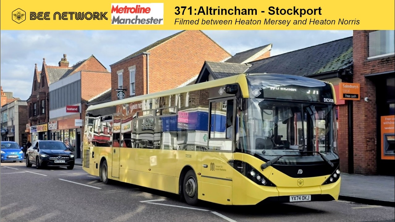 BeeMMC 🐝 Bee Network - Metroline Manchester 371 service between Heaton Mersey and Heaton Norris