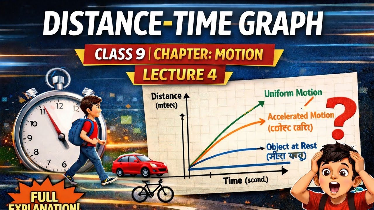 #Distance time graph#clas-9th -#Motion