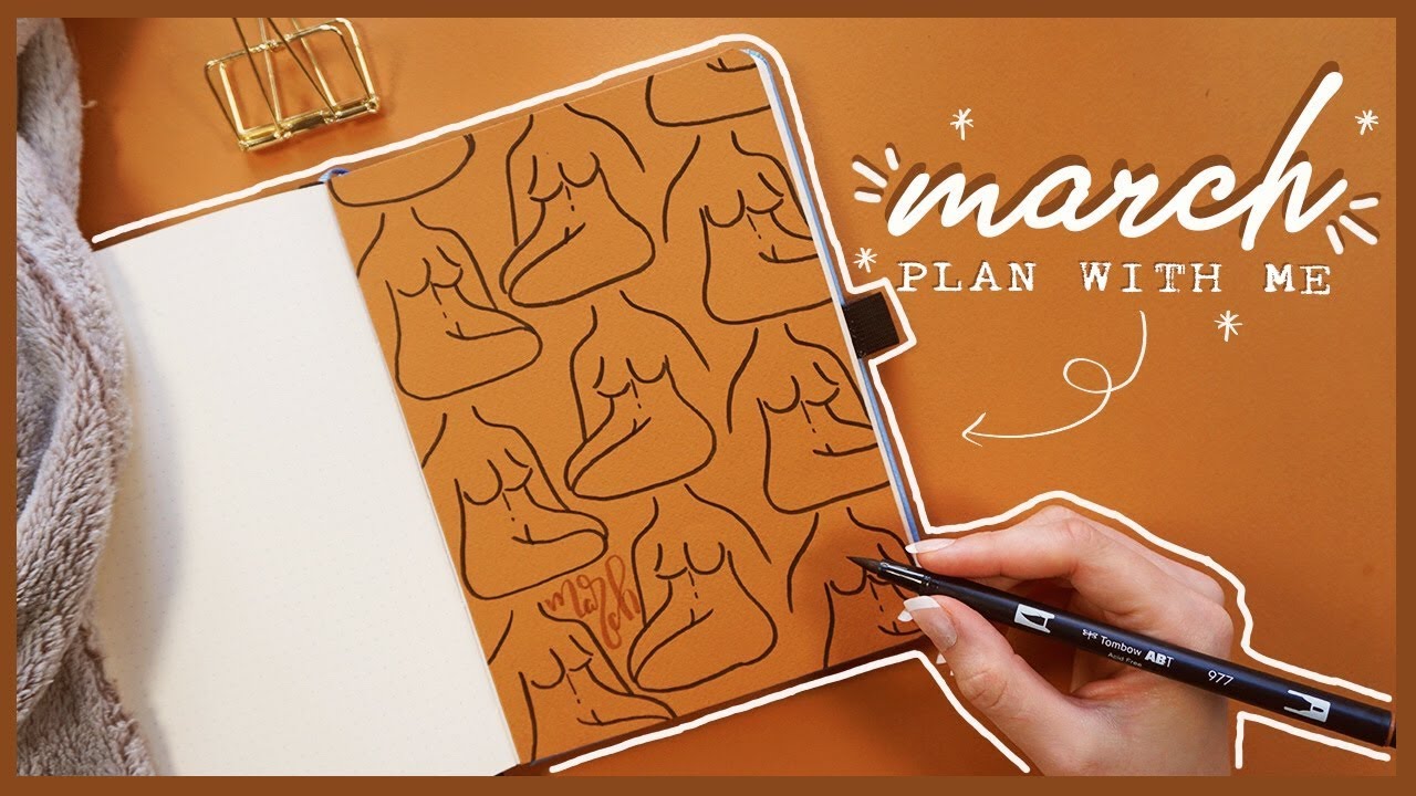 PLAN WITH ME March 2019 Bullet Journal Set Up  |  PLANT BASED BRIDE