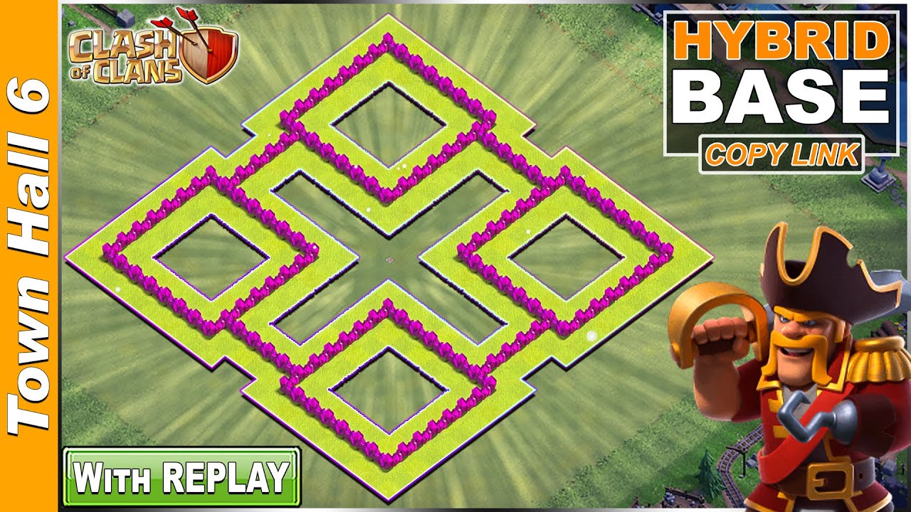NEW BEST TH6 Base with REPLAY | COC TH6 Hybrid Base with Copy link - Clash of Clans