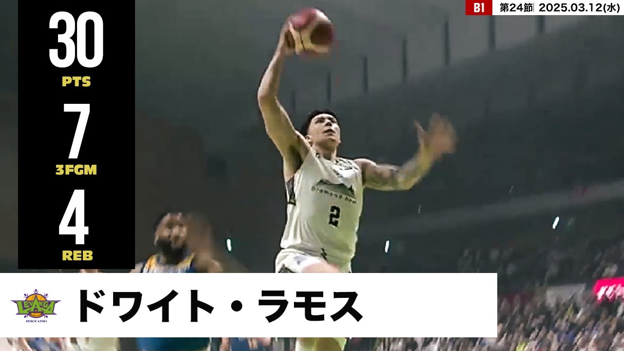 【プレーまとめ】北海道#2 ドワイト・ラモス｜第24節｜03.12.2025 プロバスケ (Bリーグ)