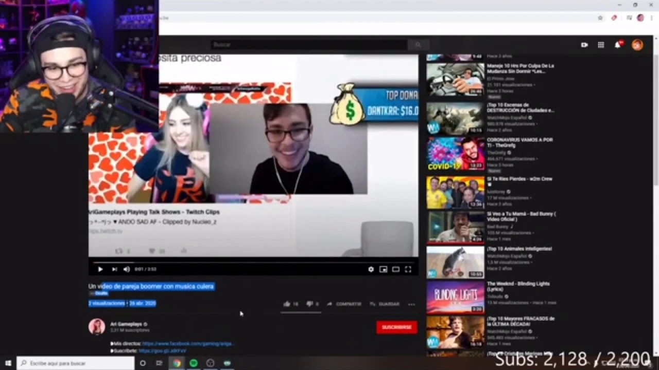 JuanSGuarnizo reacciona a video que le hizo AriGameplays