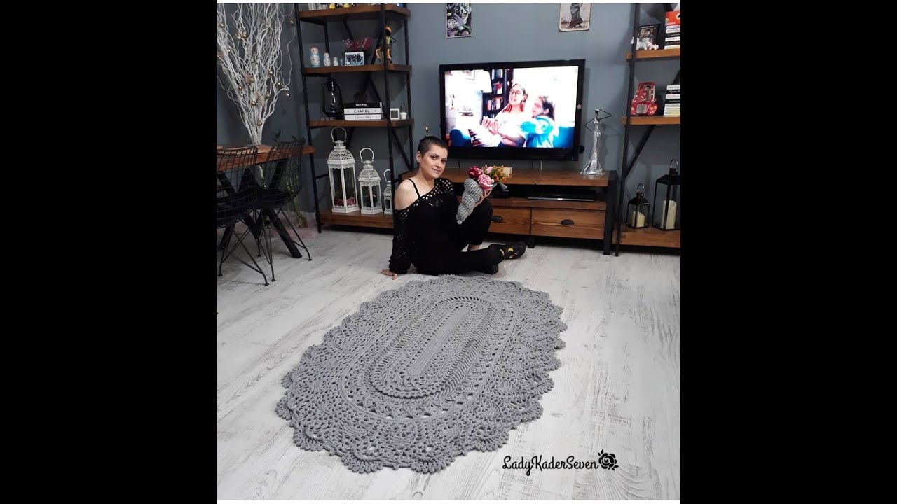 Anlatımlı Oval Örgü Halı 3. Bölüm @ladyKaderSeven