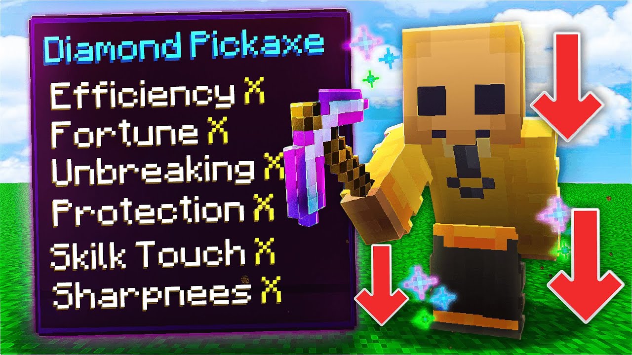 Minecraft, But Crouching Gives OP Enchants...