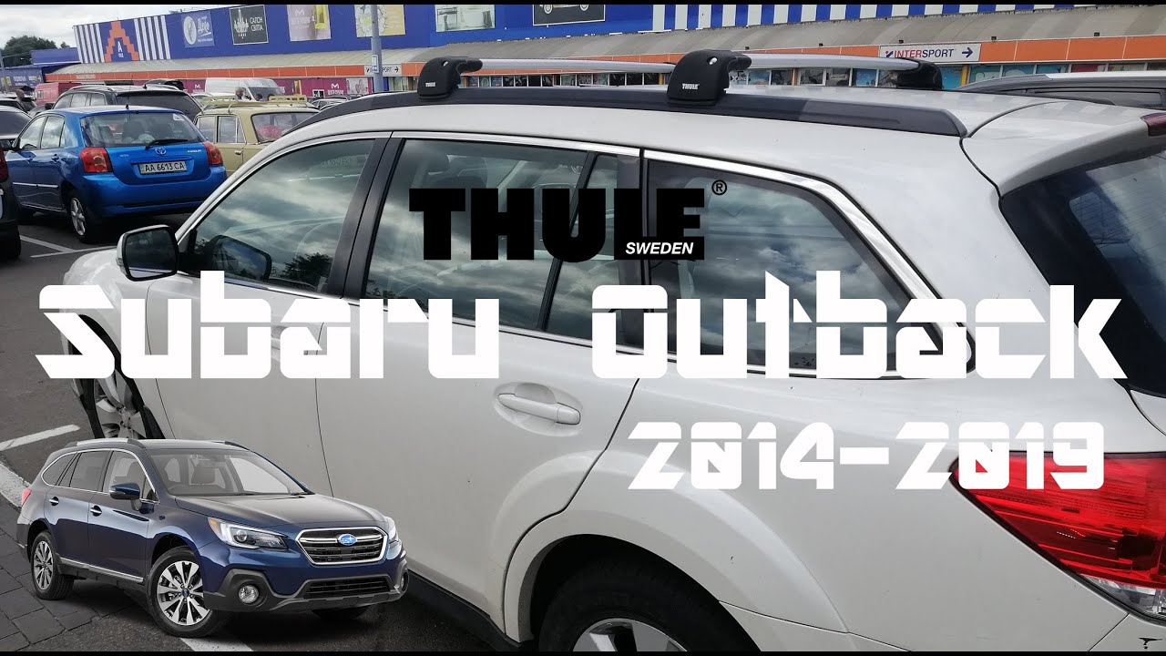 Roof rack bar with flush railing Thule Wingbar Edge Subaru Outback