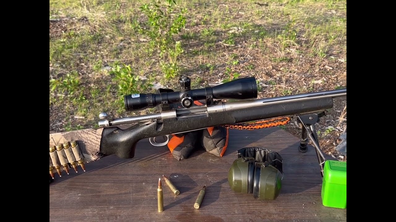 300 Remington Ultra Magnum Remington 700 Sendero shooting a steel gong
