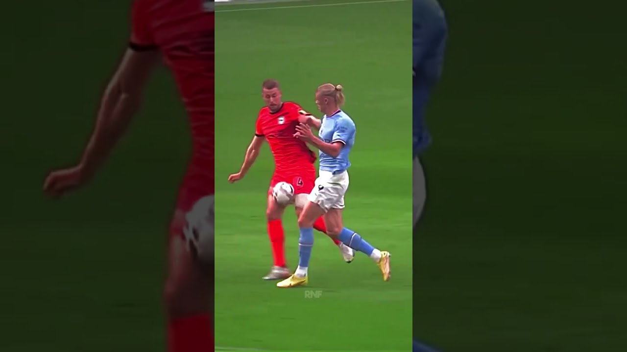 Haaland = Strength + pace 🥵 #shorts #highlights #premierleague #haaland