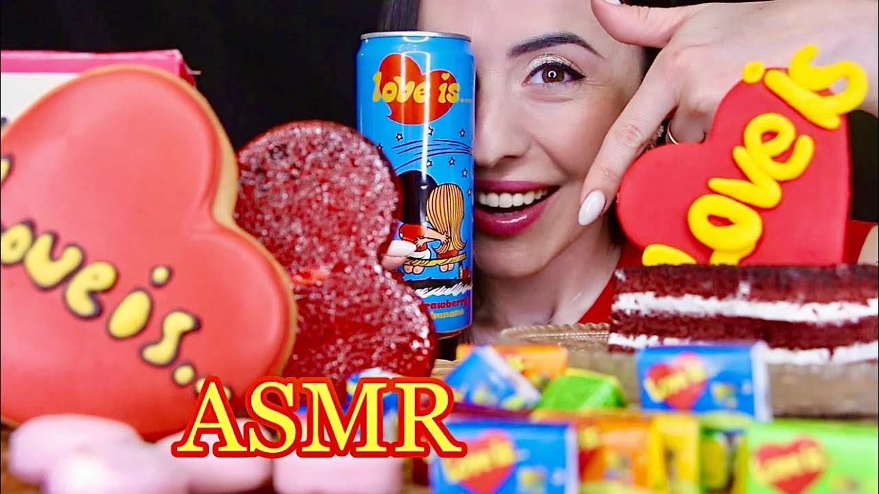 ASMR Mukbang EATING sweets 🍭 СЛАДОСТИ ...Love 💕 is...